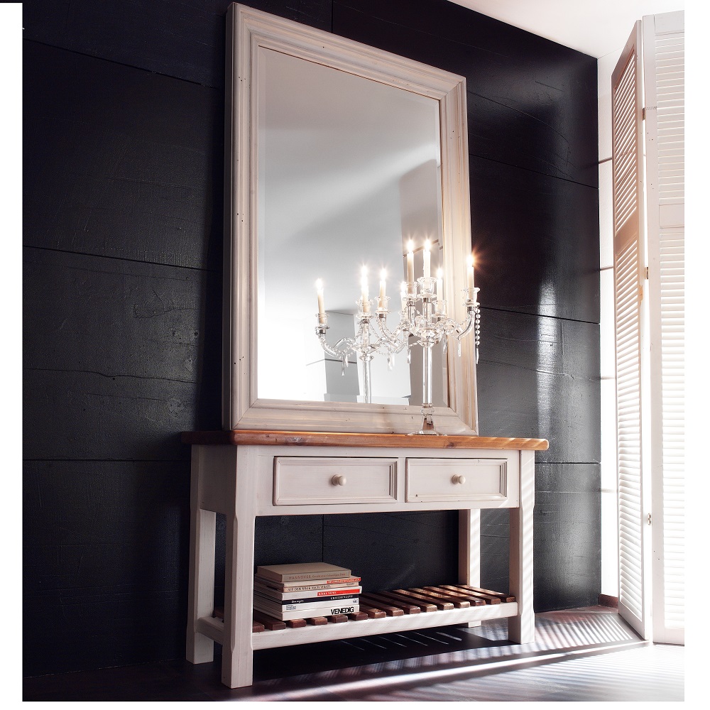 Boddem Console Table White Pine Cottage Style